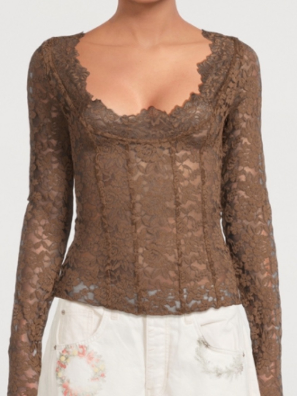 Free People All Night Lace Blouse